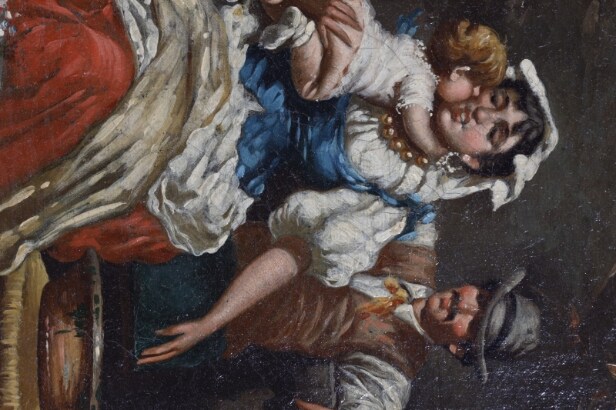 Italiensk kunstner, 19. årh.s slutning: To figurlige scenerier (2)