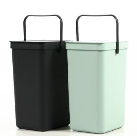 1697 - Brabantia Sort & Go affaldsspande, 2 x 16 L, sort / mint