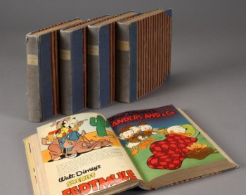 Anders And blade. Fem indbundne bøger fra 1949-1954 (5)