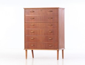 Danish furniture design. Teak chest of drawers, 1950-60s