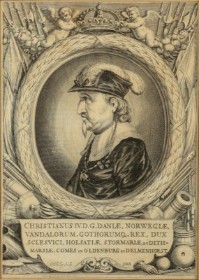 P. Philip, efter Karel van Mander III. Portræt af Christian IV i profil