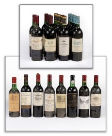 Samling fransk rødvin. Moulin de Duhart Pauillac 1987/Chateau Moulin de Noaillac Medoc 1997/2 fl. Chateau Fournas Bernadotte Haut-Medoc 1993 og mange flere (21)