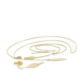 Pure Leaf. Two necklaces and two pendants plated with 18 kt. gold (4)