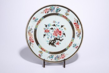 Kinesisk tallerken af porcelæn