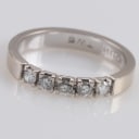 Leif Jørgensens Guldsmedie. Alliance ring in 14 kt. white gold, 0.25 ct., size 49.5