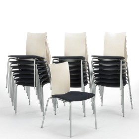 R. Randers. Twenty-two stacking chairs (22)