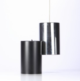 Jo Hammer table. Pair of Sector pendants (2)