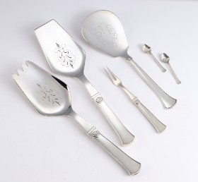 Hans Hansen, 'Heirloom silver no. 5', silver serving pieces (6)