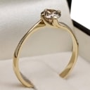 Solitaire ring in 14 kt. gold with a diamond of 0.50 ct.