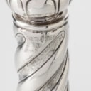 Axel Salomonsen. Large baroque candlestick made of sterling silver