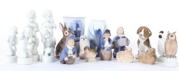 Royal Copenhagen and B&G collection porcelain figurines (19)