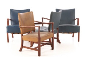 Danish Master Carpenter. Four armchairs / meeting chairs, mid-20th century (2+2)