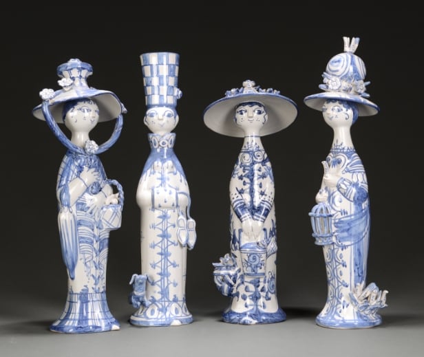 Bjørn Wiinblad. Figurer af keramik. De fire årstider. (4)