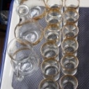 Italienske glas med guldkant (51)
