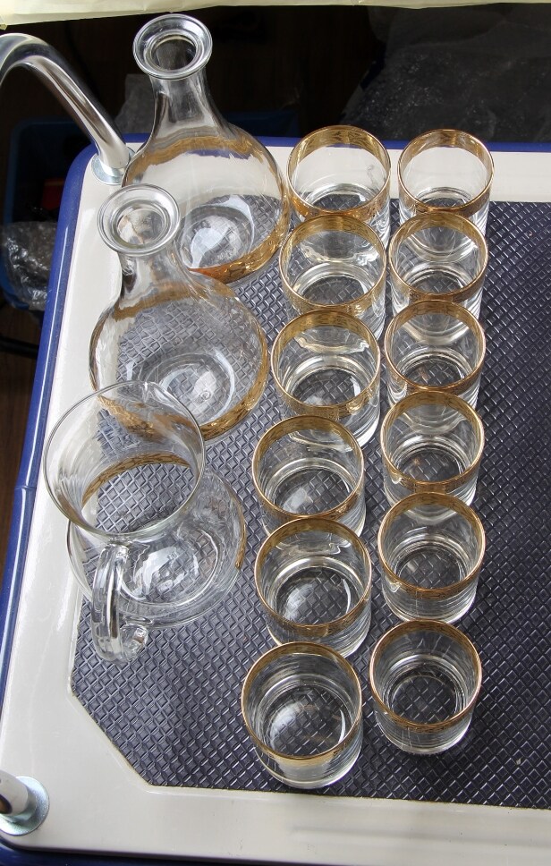 Italienske glas med guldkant (51)