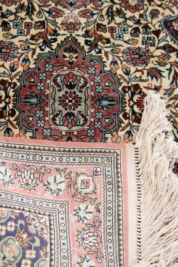 Three Chinese silk carpets (3)