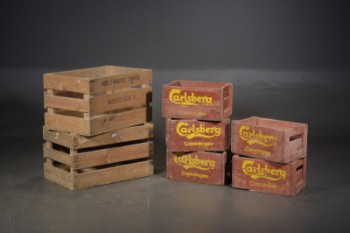 Carlsberg ølkasser og 2 større trækasser (7)