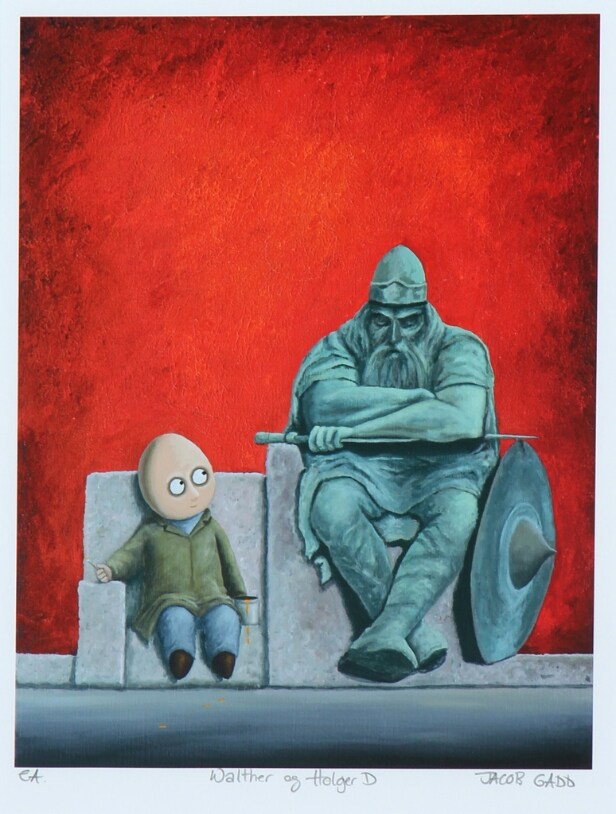 Jacob Gadd. 'Walther og Holger D', Giclée tryk