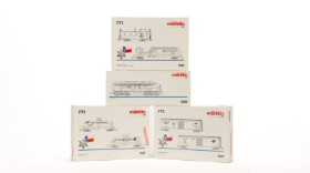 Märklin 4060+4579+4580+4581 HO: Diesel locomotive Type EMD F7 and 3x Texas car sets (4)