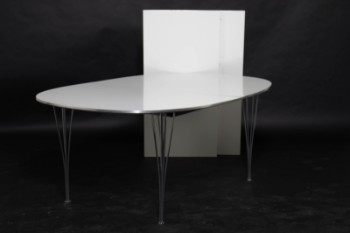 Piet Hein/Bruno Mathsson. Super Ellipse spisebord med tillægsplader (3)