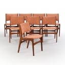 Erik Buch. Et sæt på otte stole af teak, model 89 (8)
