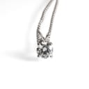 Diamanthalskæde af 14 kt. hvidguld, 0,55 ct. (Lab fremstillet)* IGI certificeret