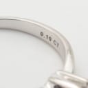Solitaire ring with brilliant-cut approx. 0.10 ct., 14 ct. white gold, size 51