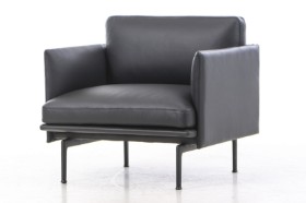 26814 - Anderssen & Voll for Muuto. Outline Studio Chair. Lounge chair - Black leather