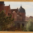 Carl Christian Andersen Part of Frederiksborg Castle, oil on canvas