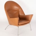 H. J. Wegner. Armchair and stool, model Oculus (2)