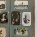 LOT 93. POSTCARDS. Exciting original lot in moving box with several old albums