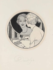 Gerda Wegener (1885-1940): 'Les Perles Blanches', reklametegning fra den franske virksomhed Dendelys, tusch på papir