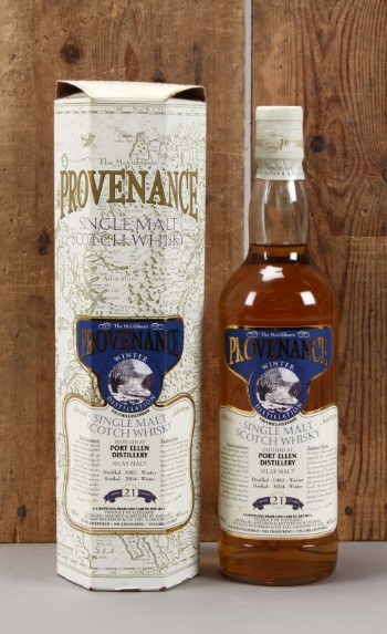 Port Ellen. The McGibbon`s Provenance single malt scotch whisky 21 års.