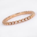 Narrow diamond ring in 18 kt. rose gold