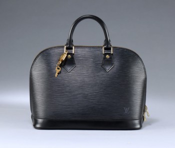 Louis Vuitton. Alma PM håndtaske af sort Epi læder