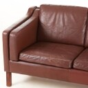 Tre pers. sofa, brun læder