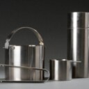 Stelton. Arne Jacobsen Cylinda Line. Isspand, istang, shaker, lille askebæger (4)