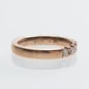 Alliance ring of gold-plated silver with diamonds 0.25 ct.