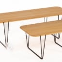 526. Nissen & Gehl for Aksel Kjersgaard. Two solid oak coffee tables, model AK825 and AK830, Naver Collection (2)