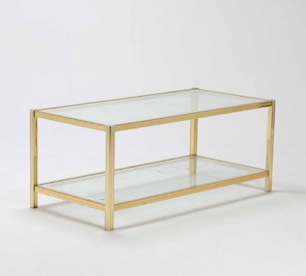 Italiensk design: Sofabord af messing