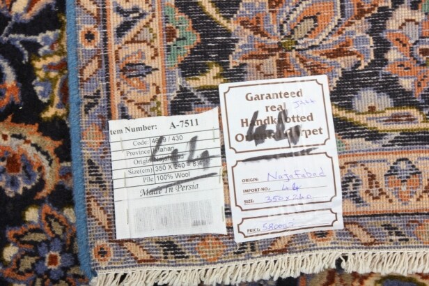 Persian Nadjafabad carpet, 350 x 240 cm.
