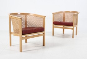 Rud Thygesen and Johnny Sørensen. 'King's Series'. Armchairs, model 7701, cherry wood (2)