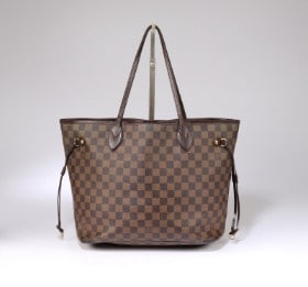 Louis Vuitton. 'Neverfull PM' håndtaske af Damier Ebene Canvas