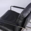 Preben Fabricius. Armchair, model 710, Conversation Chair in black leather