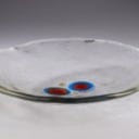Alfredo Barbini (1913-2007). Circular dish from the 80s made of Murano glass. Ø 34 cm. Made by Barbini, Murano, Venice with label from here.