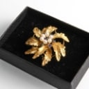 Blomsterbroche, 18 kt. guld