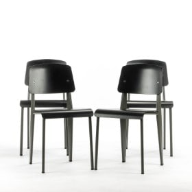 Jean Prouvé for Vitra. Sæt på fire stole (4)