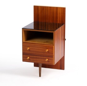 Mojmir Pozar. Mahogany side table/nightstand from the 60s