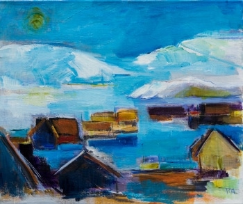 Kirsten Vibeke Andersen. Akryl på lærred. Udsted