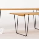 526. Nissen & Gehl for Aksel Kjersgaard. Two solid oak coffee tables, model AK825 and AK830, Naver Collection (2)